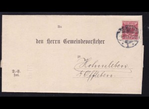Adler 10 Pfg. auf Brief der Kreisdirektion Helmstedt ab Jelmstedt 2.6.97 