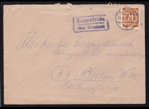 ELMSHORN a 13.8.46 + R2 Hohenfelde über Elmshorn auf Brief nach Berlin,