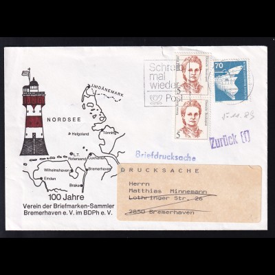 100 Jahre Verein der Briefmarken-Sammler Bremerhaven e.V. Sonderumschlag 