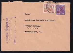 Rotaufdruck 6 Pfg. und Bauten 4 Pfg. auf Brief ab Berlin-Charlottenburg