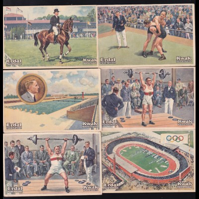 Erdal-Kwak Sammelbilder Serie 49 Olympische Spiele 1928 in Amsterdam