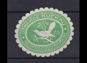 Siegeloblate GEMEINDE KUCKAU AMTSH KAMENZ 1913