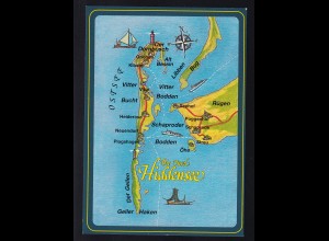 Die Insel Hiddensee Landkarten-AK