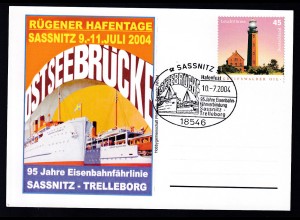 SASSNITZ 18546 OSTSEEBRÜCKE Hafenfest 95 Jahre Eisenbahn-fährverbindung