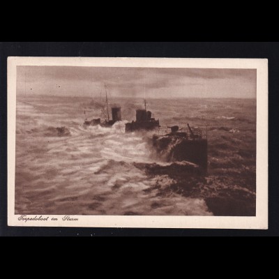 Torpedoboot im Sturm