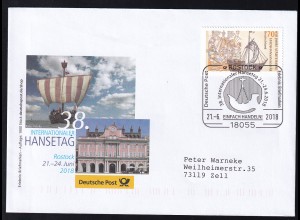 ROSTOCK 18055 Deutsche Post Erlebnis Briefmarken 38. Internationaler Hansetag