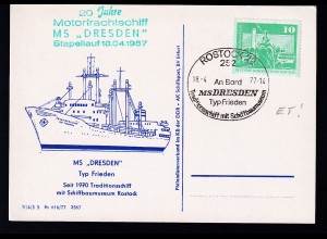 ROSTOCK 22 252An Bord MS DRESD§DEN Typ Frieden nTraditionsschiff mit 