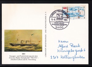 LÜBECK-TRAVEMÜNDE 1 2400 HANSA'84 Große Lübecker Briefmarken-Ausstellung 