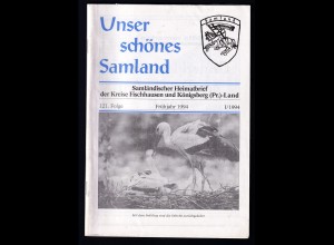 "Unser schönes Samland" Samländischer Heimatbrief der Kreise Fischhausen und 
