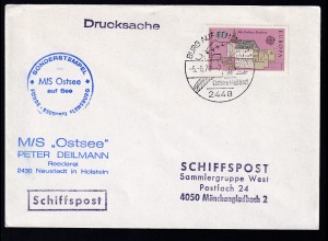 OSt. Burg auf Fehmarn 5.6.78 + Cachet MS Ostsee auf Brief