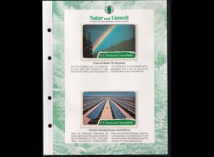 2 Telefonkarten Deutsche Umwelthilfe mit Infoblatt: Der Regenbogen-
