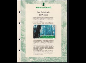 Telefonkarte Deutsche Umwelthilfe mit Infoblatt: Das Geheimnis des Waldes