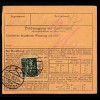 Germania 4 M. (senkr. Paar) + rs Arbeiter 100 Pfg. auf Paketkarte ab Gandersheim 