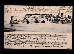 Avignon Pont Saint-Benezet + Liedtext und Noten (Sur le pont….)