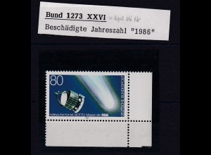 Halleyscher Komet GIOTTO-Mission der ESA mit beschädigter Jahreszahl "1986§ **
