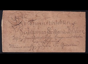 1817 Brief mit Schnörkelschrift aus Frankenberg