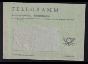Telegramm-Umschlag ungebraucht