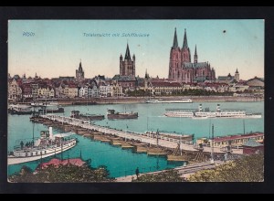 Köln Totalansicht mit Schiffbrücke