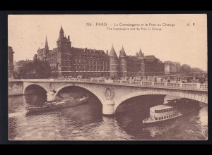 Paris La Conciergerie et la pont au Change, Marke entfernt