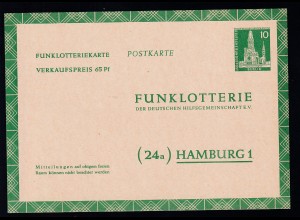 Funklotterie-Postkarte Berliner Bauten II 10 Pfg. 