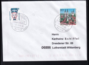 1000 Domplatz zu Halberstadt + Zusatzfrankatur auf Brief