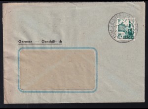 Freimarken 24 Pfg. auf Fensterbrief der Firma Karl Buchmüller Tribsee