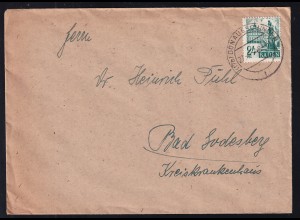 Freimarken 24 Pfg. auf Brief ab Donaueschingen 27.8.48 nach Bad Godesberg