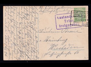 1916 R3 Auslandsstelle Trier freigegeben auf AK Maria-Adelheid Gro0herzogin von Luxemburg) 